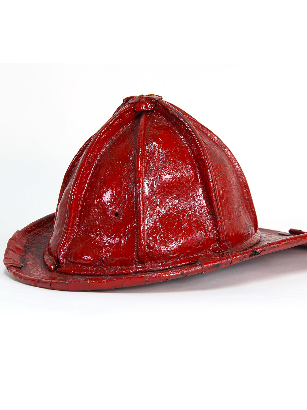 Firefighter’s leather helmet